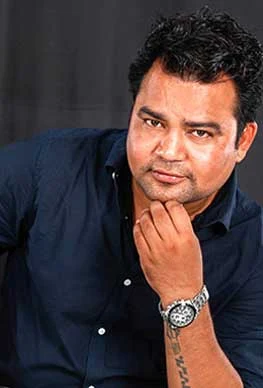 Dambar Nepali background portrait