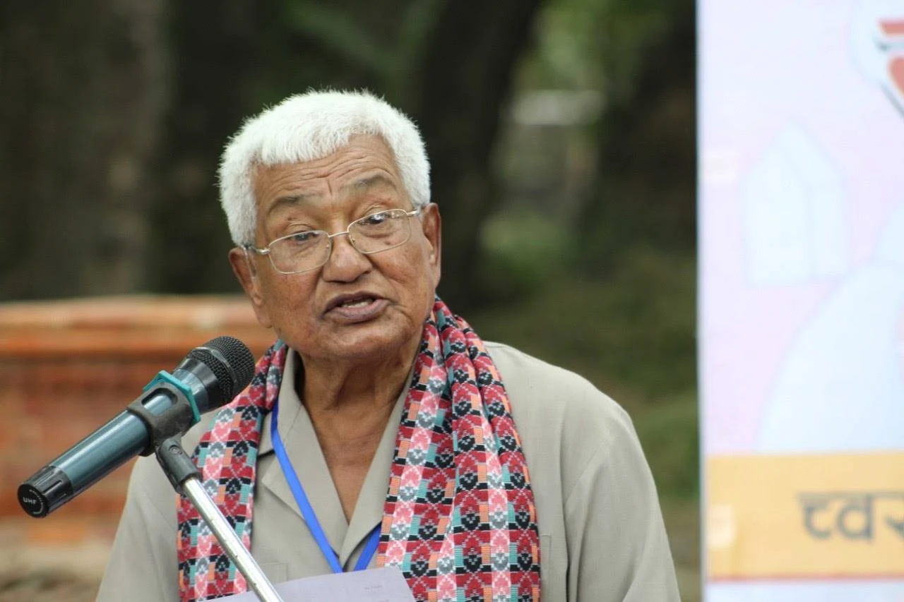 Durga Lal Shrestha background portrait