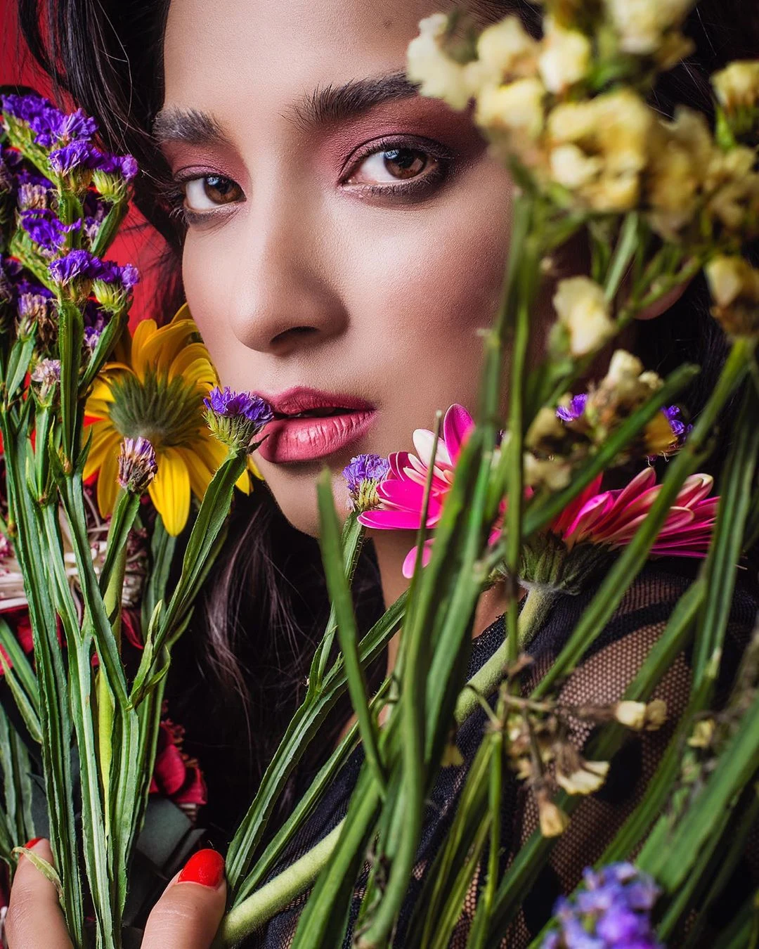 Suhana Thapa background portrait