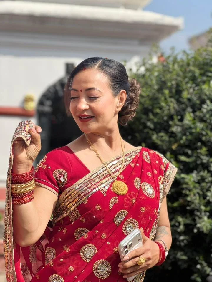 Sunita Shrestha background portrait